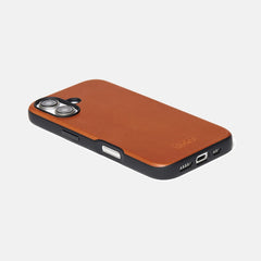Ridge Phone Case - Tobacco Brown Leather - iPhone 16