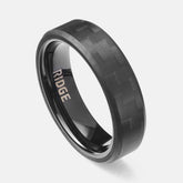 6mm Beveled Ring Set - Carbon Fiber 3K