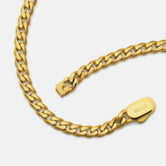 5mm Curb Chain - 18K Gold - 22"