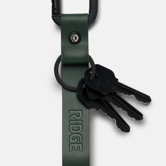 Ridge Keychain - Hunter Green Leather