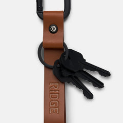 Ridge Keychain - Tobacco Brown Leather