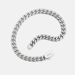 6mm Curb Bracelet - Platinum - Medium