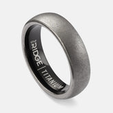 6mm Rounded Ring Set - Stonewashed Titanium