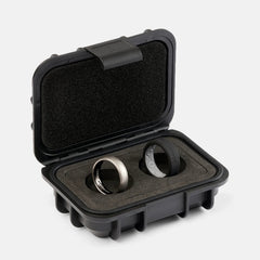 6mm Rounded Ring Set - Stonewashed Titanium