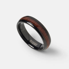 6mm Rounded Ring Set - Mopane Wood