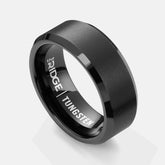 8mm Beveled Ring Set - Gunmetal