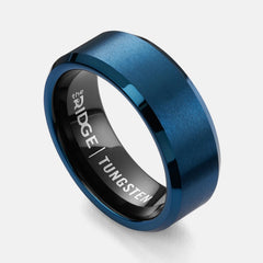 8mm Beveled Ring Set - Alpine Navy