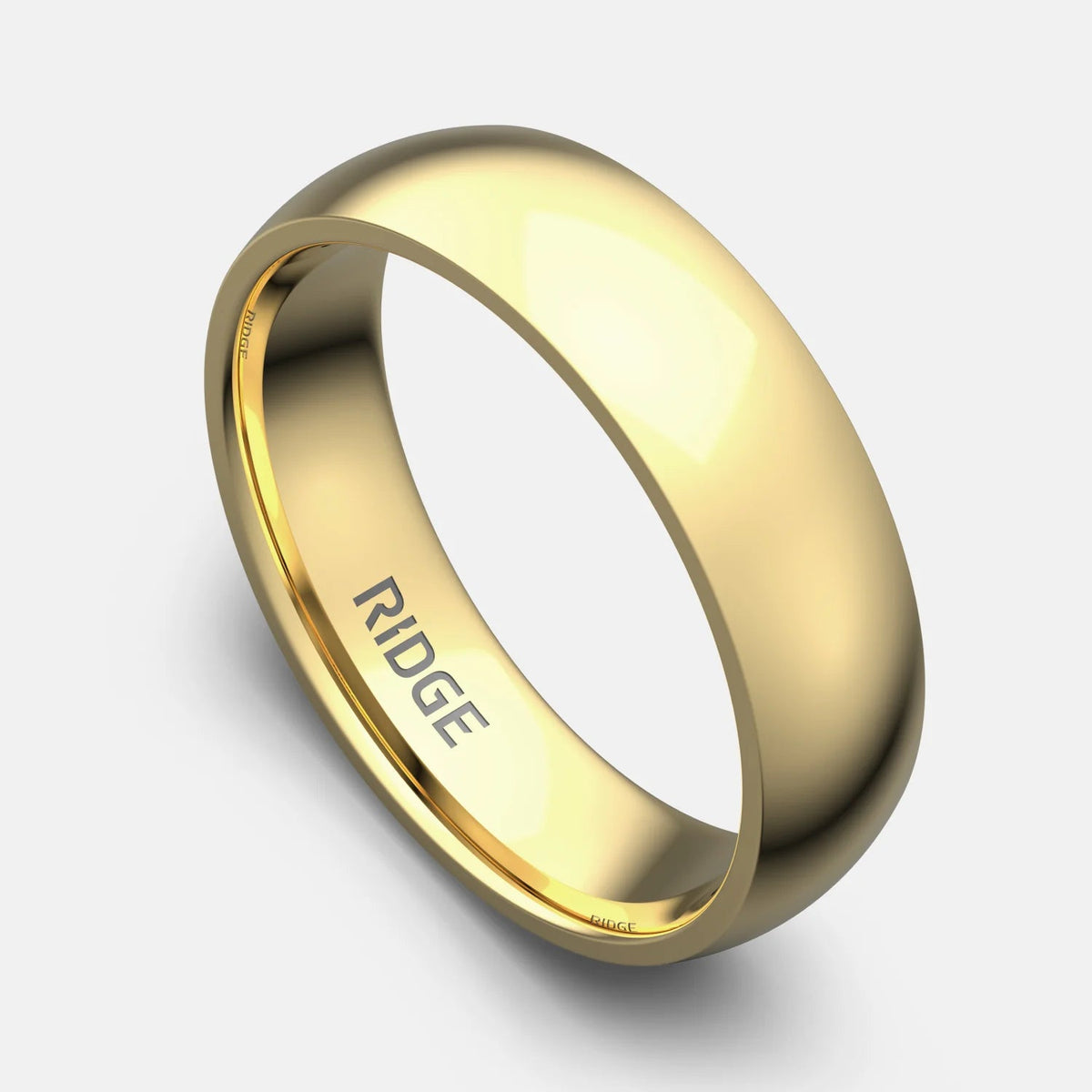 6mm Rounded Ring Set - 24K Gold - Tantalum
