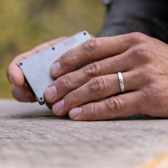 4mm Rounded Ring Set - Platinum