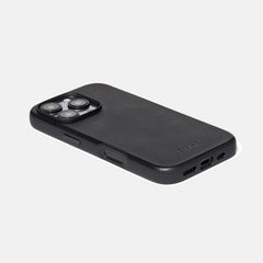 Ridge Phone Case - Midnight Black Leather - iPhone 16 Pro