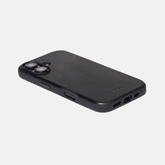 Ridge Phone Case - Midnight Black Leather - iPhone 16