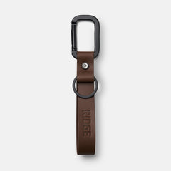 Ridge Keychain - Whiskey Dark Brown Leather