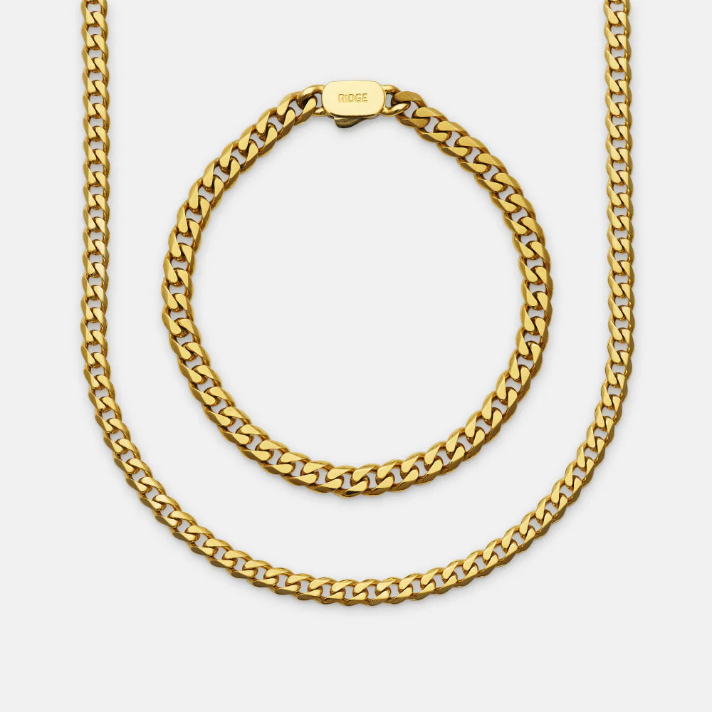 Curb Chain Kit - 18K Gold - Medium