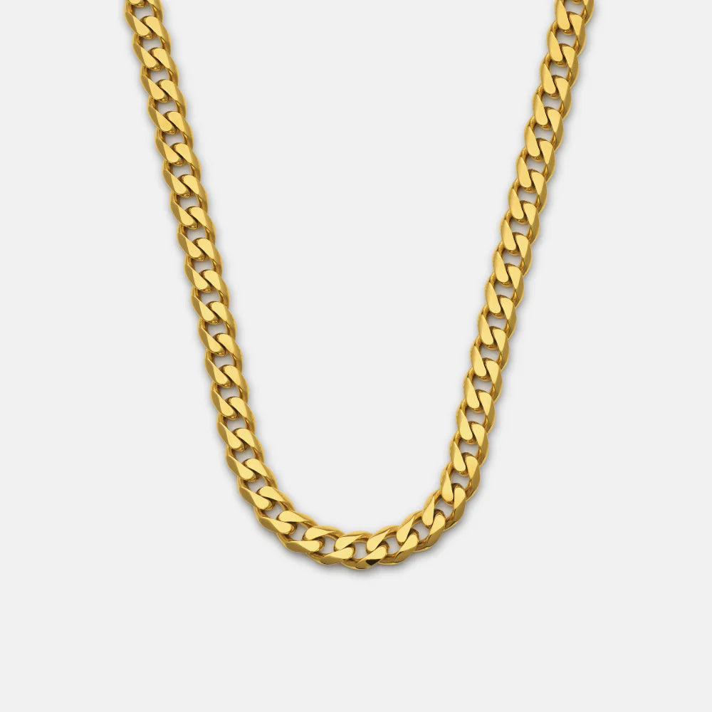 5mm Curb Chain - 18K Gold - 22"