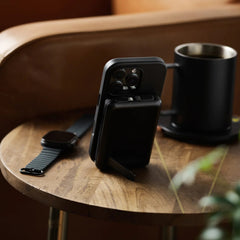 Everyday Charging Kit - iPhone 16 Pro Max - Midnight Black Leather
