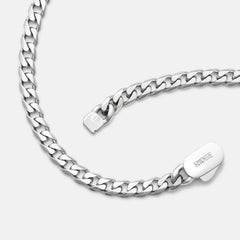 5mm Curb Chain - Platinum - 22"