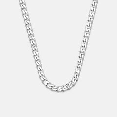 5mm Curb Chain - Platinum - 22"