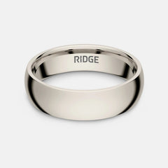 6mm Rounded Ring Set - Platinum - Tantalum