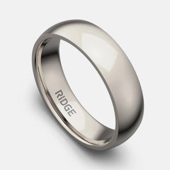 6mm Rounded Ring Set - Platinum - Tantalum