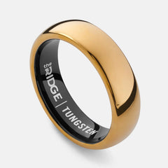 6mm Rounded Ring Set - 24K Gold