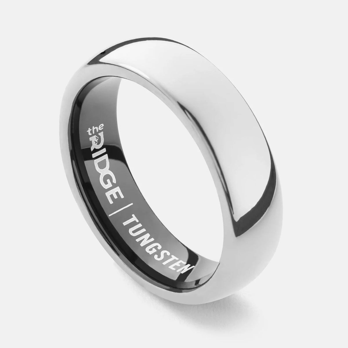 6mm Rounded Ring Set - Platinum