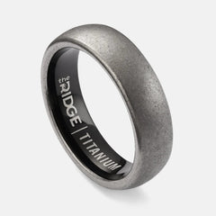 6mm Rounded Ring Set - Stonewashed Titanium