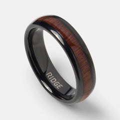 6mm Rounded Ring Set - Mopane Wood