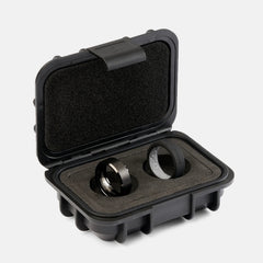 8mm Beveled Ring Set - Royal Black