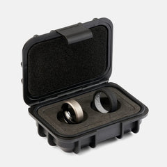 8mm Beveled Ring Set - Stonewashed Titanium
