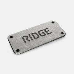 Ridge Logo Plate - Stonewashed Titanium