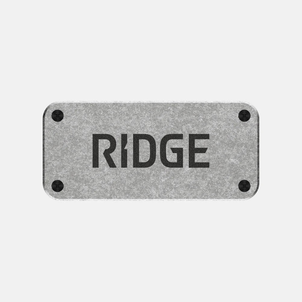 Ridge Logo Plate - Stonewashed Titanium