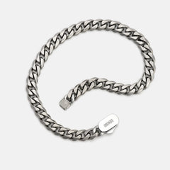 6mm Curb Bracelet - Titanium - Large