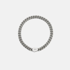 6mm Curb Bracelet - Titanium - Medium