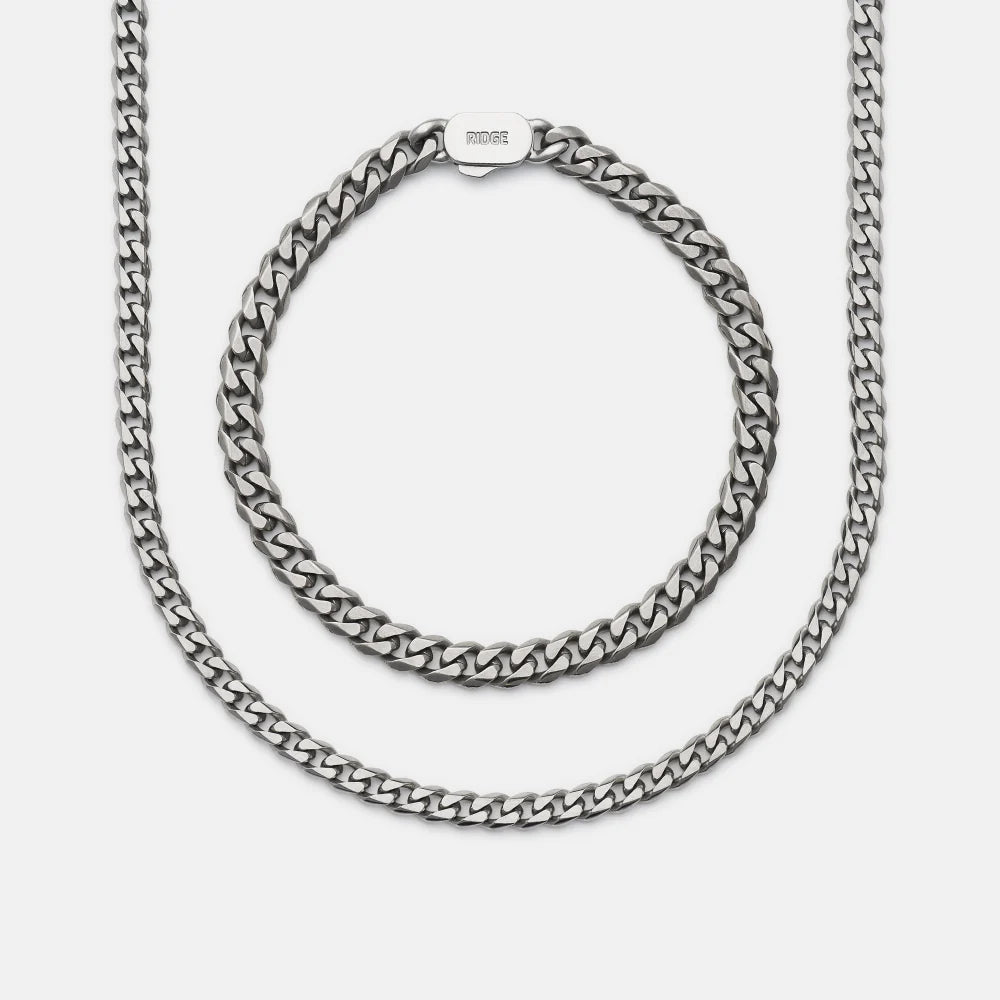 Curb Chain Kit - Titanium - Large