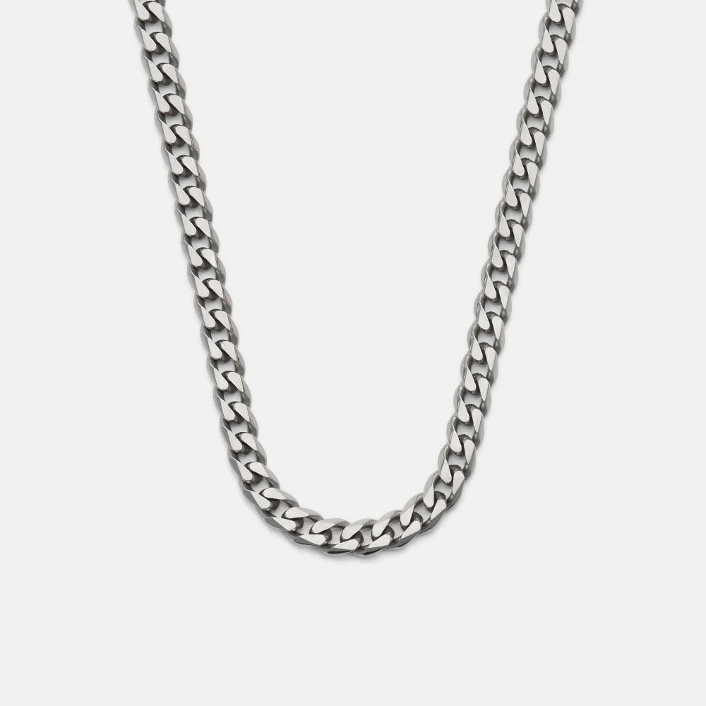 5mm Curb Chain - Titanium - 22"
