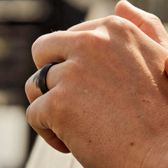 6mm Rounded Ring Set - Royal Black